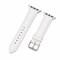 Elegani Alligator-Embossed Leather Watch Replacement Band Compatible with Apple Watch 42mm, White LSHQ-WHT-42mm - alternate 1