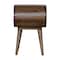 Homeroots 21" Brown Solid Wood Round One Drawer Nightstand 651857 - alternate 6