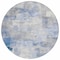Homeroots 8' Denim Blue Gray And Ivory Round Abstract Washable Indoor Outdoor Area Rug 618084 - alternate 4