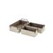 Homeroots Set of Three Off White Solid Wood And Metal Crate, 3PK 487715 - alternate 1