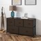 Flash Furniture Harris 5 Drawer Storage Dresser with Black Cast Iron Frame, Brown Wood Top and Brown Easy Pull Engi WX-5L206-MDF-BK-BR-GG - alternate 6