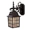 Homeroots Dark Brown Window Pane Lantern Wall Light 398601 - alternate 1