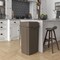 Regal Altair 23 Gallon Square Brown Plastic Trash Can with Drop Shot Swing Lid,  ZR-TC-100-BR-23+LD-100-KIT - alternate 3
