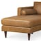 Homeroots Tan Genuine Leather L Shaped Sofa and Chaise Sectional With Toss Pillows 607316 - alternate 4