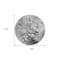 Homeroots 8' Gray Charcoal And Silver Round Abstract Washable Indoor Outdoor Area Rug 577958 - alternate 2