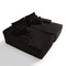 Homeroots 82" Black Corduroy Modular Sofa Chaise And Toss Pillows 634781 - alternate 5