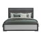 Homeroots Gray Ribbed Texture Wood And Upholstery King Bed Frame 564716 - alternate 4