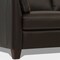 Homeroots 81" Chocolate Leather Sofa With Black Legs 491287 - alternate 3