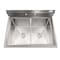 Koolmore 42 in. 18-Gauge 2-Compartment Commercial Sink with Backsplash, Bowl dimensions 18''x24''x14'' KM-SB182414-N3 - alternate 4