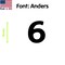 Aacc Self-Adhesive Vinyl Number: 6, Size: 14 cm. Color: Black Font: Anders, 24PK AACC-Anders-N6-Black-M14x24 - alternate 1