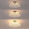 Jonathan Y Ambros 23.5" Modern Industrial Metal Dimmable Stripe Half-Cage Integrated LED Flush Mount, Black/Gold JYL7148A - alternate 5