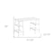 Homeroots 47" White Wood and Metal Sled Computer Desk 489845 - alternate 4