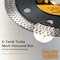 Powertec 4in Diamond Saw Blade for Angle Grinder 1pk Turbo Mesh Rim Blade & 4pk Large Square Grout Sponge 14032N - alternate 4