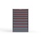 Strong Hold 8 drawer cabinet - (4x 3ft, 2x 4ft, 2x 5ft) - Red accents - Keyed Alike S3044-PPAAS-0801DS - alternate 1