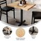 Flash Furniture Bennett 24 in x 30 in Solid Wood Indoor Tabletop in Natural with 22 in x 22 in Dining Height GSF-REC2430-NAT-T2222-GG - alternate 5