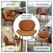Leisuremod Servos Dining Side Chair, Upholstered Faux Leather Seat and Powder Coated Iron Frame, Dark Brown SCBL-22DBR - alternate 6