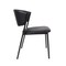 Manhattan Comfort Drift Metal Vegan Leather Side Chair in Black - Set of 4 DC1532-2 - alternate 4