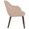 Leisuremod Elias Dining Chair Upholstered in Leather Velvet and Powder Coated Iron Legs, 2PK EDC21LTP-2 - alternate 3