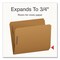 Pendaflex Kraft Fastener Folders, Straight Tab, Expands 0.75", 2 Fasteners, Letter Size, Kraft, 50PK 1006992 - alternate 6