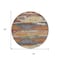 Homeroots 8' Orange Green And Gold Round Abstract Washable Indoor Outdoor Area Rug 612541 - alternate 6