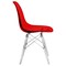 Leisuremod Dover Dining Side Chair with Acrylic Legs, Transparent Red, 4PK EPC19TR4 - alternate 4