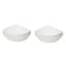 Homeroots White Six Piece Triangle Bone China Service For Six Bowl Set 483495 - alternate 7