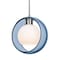 Besa Lighting Mana Pendant, Blue, Satin Nickel Finish, 1x9W LED 1JT-MANABL-LED-SN - alternate 1