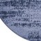 Homeroots 8' Denim Blue And Navy Blue Round Abstract Indoor Outdoor Area Rug 545506 - alternate 4