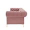 Homeroots 91" Rust Velvet Chesterfield Solid Wood Sofa 543958 - alternate 6