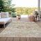 Homeroots 5' X 8' Ivory And Taupe Striped Washable Indoor Outdoor Area Rug 609547 - alternate 5