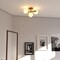 Vaxcel Graham 13-in W Gold Brass Semi Flush Ceiling Light Fixture White Frosted Globes C0318 - alternate 5