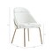 Manhattan Comfort Gracie Dining Chair in White and Gold - Set of 2 2-DC100-GWH - alternate 4