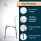 Leisuremod Modern Oyster Transparent Side Dining Side Chair with Black Base in Clear OCB-17CL - alternate 3