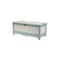 Homeroots Rectangular Green Wooden With Seat Cushion And Inside Storage Bench 379862 - alternate 6