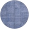 Homeroots 8' Denim Blue And Sky Blue Round Patchwork Washable Indoor Outdoor Area Rug 581583 - alternate 3