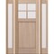 Doornmore CRF-P1G4, 65.25" x 82" ( 36" Door + 2x12" Side) Left Hand, Mahogany SDL 4 Lite Exterior Door CRF-P1G4-SW-3680-G101-SL_1-2_LI - alternate 1