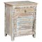 Homeroots 30" White Solid Wood Distressed One Drawer Nightstand 521205 - alternate 3
