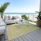 Homeroots 8' X 10' Artichoke Green And Beige Geometric Washable Indoor Outdoor Area Rug 605780 - alternate 3