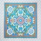 Homeroots 88" X 84" Brown Blue And White Floral Cotton Hanging Tapestry 397427 - alternate 3