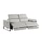 Homeroots 77in Light Gray and Black Italian Leather Power Reclining Loveseat 720501 - alternate 7