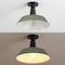 Jonathan Y Camila 14" 1-Light Classic Industrial Indoor/Outdoor Iron LED Semi Flush Mount, Matte Olive Green JYL7617I - alternate 7
