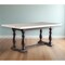 Homeroots 72" White and Gray Marble And Solid Wood Trestle Base Dining Table 347309 - alternate 5