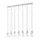Z-Lite Aimie 7-Light Linear Chandelier, 7 in W, Brushed Nickel 828P7-7L-BN - alternate 1