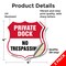 Signmission Private Dock Shield Sign No Trespassing, 4 inch X 4 inch, Vinyl Decal, 2PK SHI-D-2PACK-4-434 - alternate 3