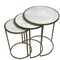 Homeroots Set of Three White and Antiqued Gold Marble and Iron Round Frame Nested Tables 632714 - alternate 5