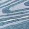 Homeroots 8' Navy Blue Denim Blue And Ivory Round Faux Bois Washable Indoor Outdoor Area Rug 614493 - alternate 5