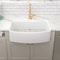 Wrightmaster 33 in. Curved Apron-Front Single Bowl White Ceramic Kitchen Sink w/Bottom Grids and Basket Strainer ZOR-AW331910DS - alternate 3