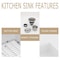 Wrightmaster 30" Apron-Front Single Bowl Ceramic Workstation Kitchen Sink w/ Cutting Board, Colander and Grids ZOR-AWS302010KSDS - alternate 6