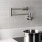 Kingston Brass Wall Mount Pot Filler Faucet with Knurled Handle, Brushed Nickel KS4108RKZ - alternate 4