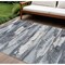 Homeroots 10' X 14' Gray And Silver Abstract Washable Indoor Outdoor Area Rug 612514 - alternate 1